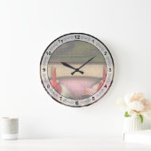 Hühner - Kicherflick Große Wanduhr (Zuhause)