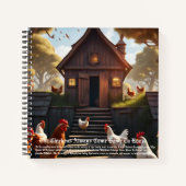 Hühner kommen Zuhause zu Roost Notizblock (Vorderseite)