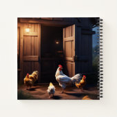 Hühner kommen Zuhause zu Roost Notizblock (Rückseite)