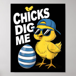 Hühner küssen mich Kleinkind Jungen Ostern Jungen  Poster
