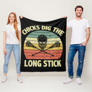 Hühner lieben den langen Stock Fleecedecke