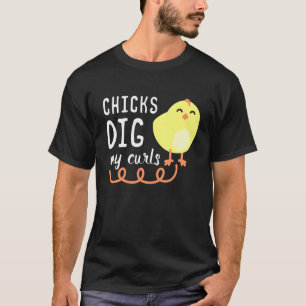 Hühner Lieben Meine Locken Lustiges Geschenk Für H T-Shirt
