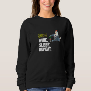 Hühner Lover Hühner Weinroute Mama Vater Sweatshirt