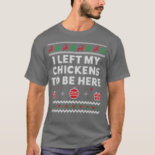 Hühner Lover Ugly Christmas Chicken Bauer T-Shirt