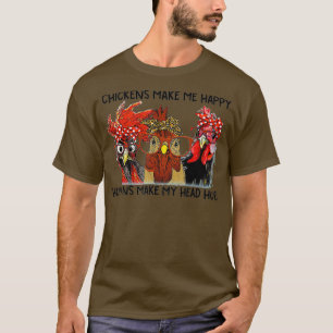 Hühner machen mich glücklich Funny Chickens Band T-Shirt