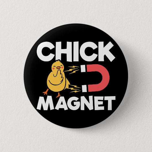 Hühner-Magnet Ostern Küken Scherz Lustiger Hühner- Button (Vorderseite)