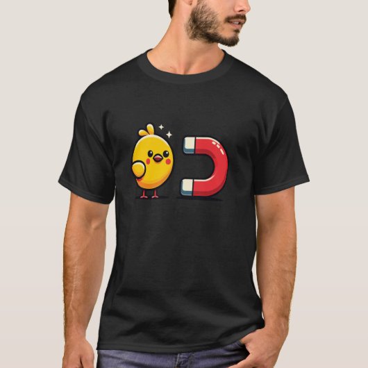Hühner-Magnet Süß Lustig T-Shirt (Vorderseite)