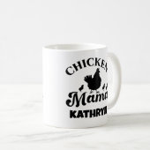 Hühner Mama Mama Geflügel Individuelle Name Mutter Kaffeetasse (VorderseiteRechts)