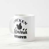 Hühner Mama Mama Geflügel Individuelle Name Mutter Kaffeetasse (Vorderseite Links)