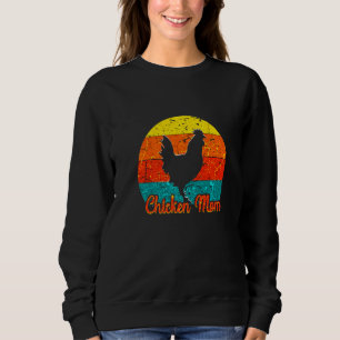 Hühner Mama Retro Vintag Sunset Bauer Mama Hen Sweatshirt