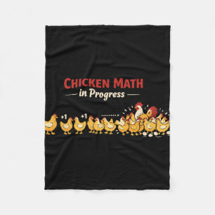 Hühner-Mathe Zu viele Hühner Ckyard Geflügel Humor Fleecedecke