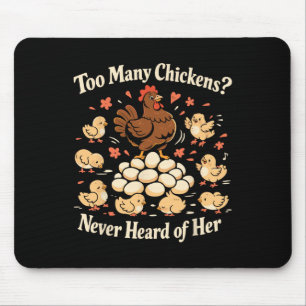 Hühner-Mathematik Zu viele Hühner Ckyard Geflügel Mousepad