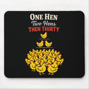 Hühner-Mathematik Zu viele Hühner Hühnerhof Geflüg Mousepad