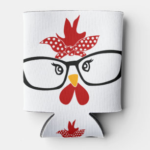 Hühner mit Brille-Gesicht Dosenkühler