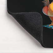 Hühner mit Daumen hoch im Urlaubspoolring-Kostüm Mousepad (Ecke)