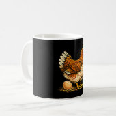 Hühner Mit Ei Design Hühnerhalter Henne Bauernhof Kaffeetasse (Vorderseite Links)