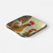 Hühner mit Ei Pappteller (Gewinkelt)