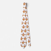 Hühner mit Eiern auf dem Cartoon Krawatte (Vorderseite)