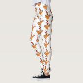 Hühner mit Eiern auf dem Cartoon Leggings (Links)
