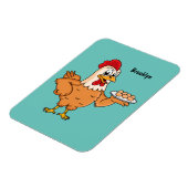 Hühner mit Eiern auf dem Cartoon Magnet (Linke Seite)