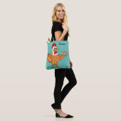 Hühner mit Eiern auf dem Cartoon Tasche (Am Model)