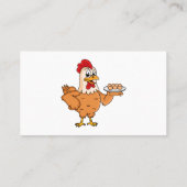 Hühner mit Eiern auf dem Cartoon Visitenkarte (Rückseite)