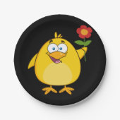 Hühner mit einem Blume Papier Teller (Vorderseite)