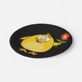 Hühner mit einem Blume Papier Teller (Schrägansicht)