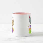 Hühner mit farbiger Tasse (Zentrum)