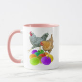 Hühner mit farbiger Tasse (Links)