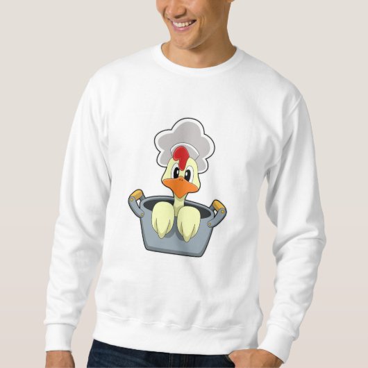 Hühner mit Kochtopf Sweatshirt (Vorderseite)