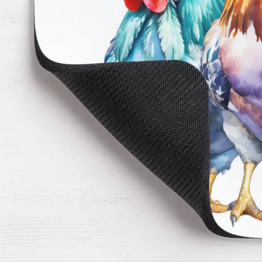 Hühner mit Sonnenbrille genießen Mousepad (Ecke)