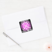 Hühner mit Sticks - Feldhockey Quadratischer Aufkleber (Umschlag)