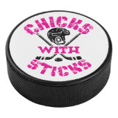 Hühner mit Sticks Hockey Women Girls Eishockey Puck (3/4)