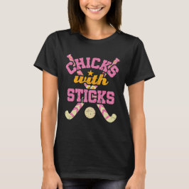 Hühner mit Stöcken Field Hockey Women T-Shirt