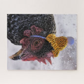 Hühner mit Strick, Puzzle (Horizontal)