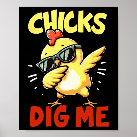 Hühner mögen mich Ostern Dabbing Ostern Mädchen Ju Poster (Vorne)