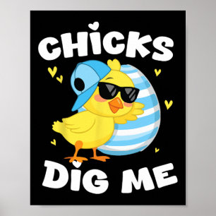 Hühner mögen mich Ostern Kleinkind Jungen Männer F Poster