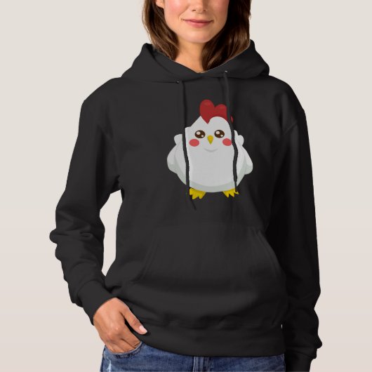 Hühner Muster Hoodie (Vorderseite)