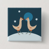 Hühner Nacht Party Lustiges Huhn Mond Button (Vorderseite)