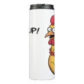 Hühner nicht aufreißen Grafik Thermosbecher (Rückseite)