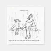 Hühner oder Ei Serviette (Vorderseite)