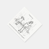 Hühner oder Ei Serviette (Ecke)