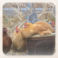 Hühner-Party-Untersetzer