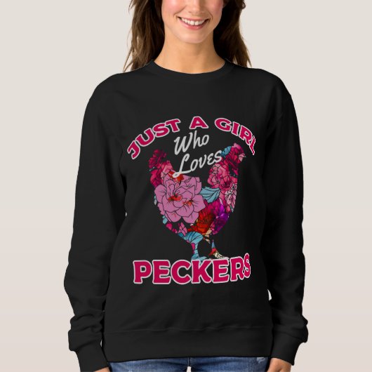 Hühner Pecker C Sweatshirt (Vorderseite)