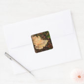 Hühner-Pilzsticker Quadratischer Aufkleber (Umschlag)