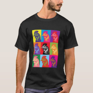Hühner Pop Art Kinder Männer Frauen Hühnerliebhabe T-Shirt