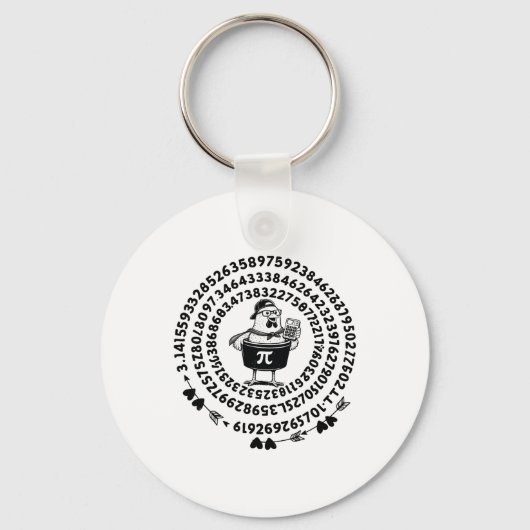 Hühner-Pot-Holding-Rechner Mathelehrer Pi-Tag Schlüsselanhänger (Vorderseite)