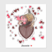 Hühner-Pulling-Heartstrings-Aufkleber Aufkleber (Blatt)