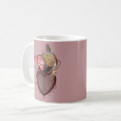 Hühner Pulling Heartstrings Kaffeetasse (Vorderseite Links)